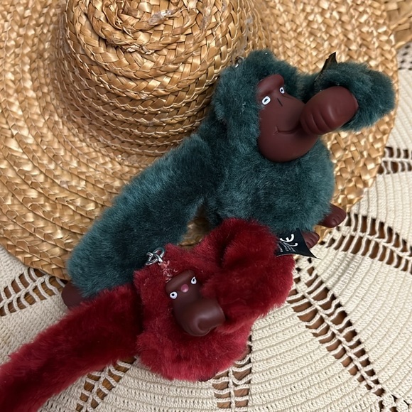 Kipling Red and Green Stuffed Animal Keychains - Picture 4 of 12